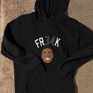 Black Graphic Hoodie with Unique Design